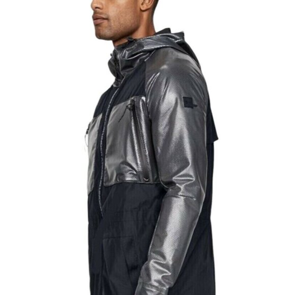 Under Armour Men's Hooded Parka Black Jacket Perpetual Medium New With Tag - Picture 2 of 3